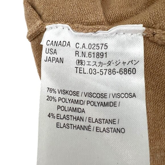 Escada Sport Camel Brown Turtleneck Gathered Detail Sweater Size Small - Picture 10 of 12